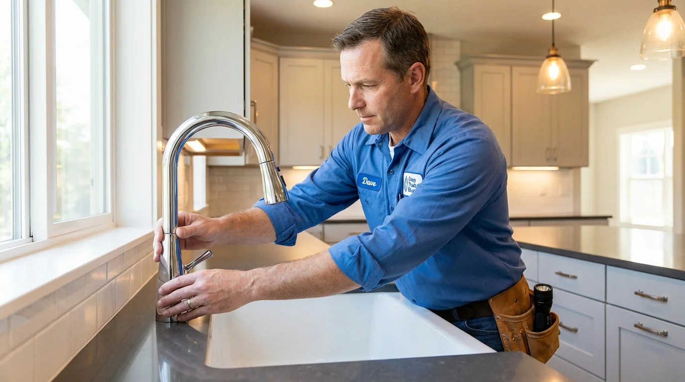 Kitchen faucet installation by Johns Plumbing LLC in Schuyler
